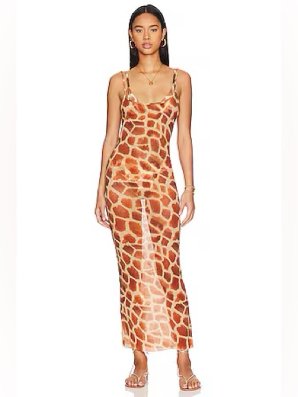WeWoreWhat Mesh Scoop Maxi Slip Giraffe - Picture 2 of 4
